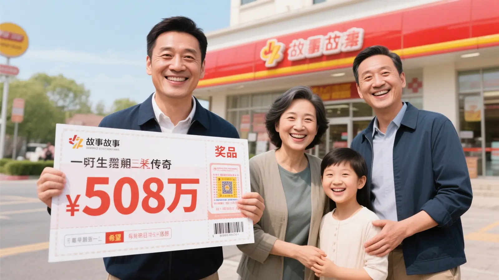男子喜中快乐8游戏508万 五一假期与家人共游